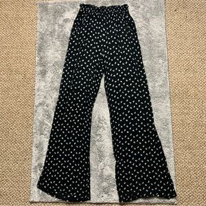 Mossimo Supply Co. Black & White Floral Palazzo Wide Leg Pants